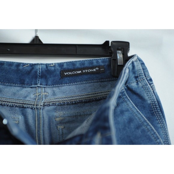 VOLCOM Stone Women's Size 1 Blue Denim Cropped Jeans Medium Wash - Picture 6 of 6